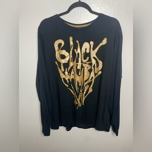 2014 Nike Black Mamba Kobe Bryant Black Gold Long Sleeve T Shirt 827398-010 RARE